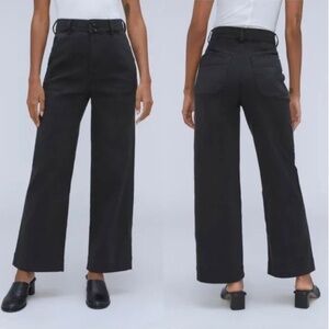 Everlane Black Organic Wide Leg Pant Size 6